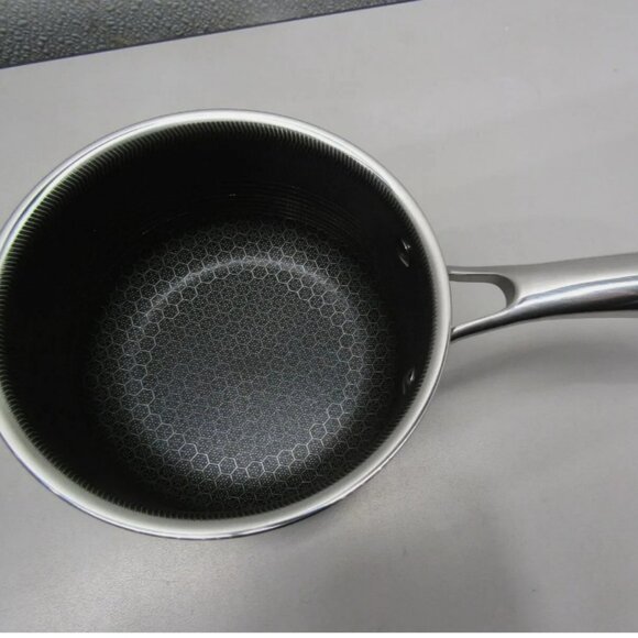 HEXTEC 2.15 Qt 3 Ply Hybrid Sauce Sauce Pan w/ Tempered Glass Lid - NIB - Picture 2 of 6